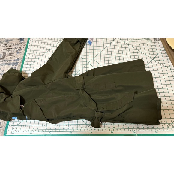 Draper James Size XXL Green Belted Trench Coat Detachable Hood DJRB24727-KO - Picture 8 of 13